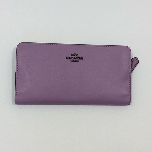 Coach Handbags - Coach Lily purple leather wallet